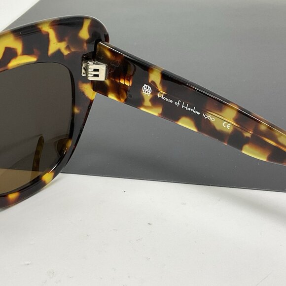 House Of Harlow 1960 CHELSEA Sunglasses Oversized Tortoise Rare main image 10
